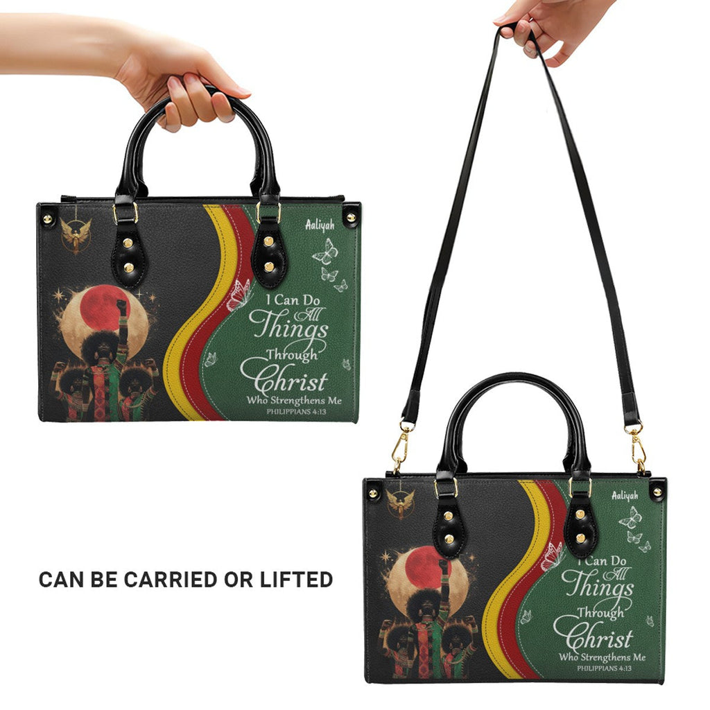 Personalized Christian Leather Handbag for Women