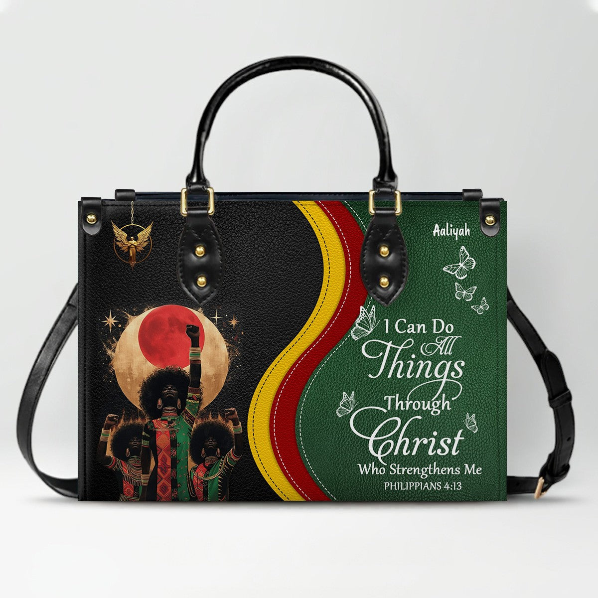 Personalized Christian Leather Handbag for Women