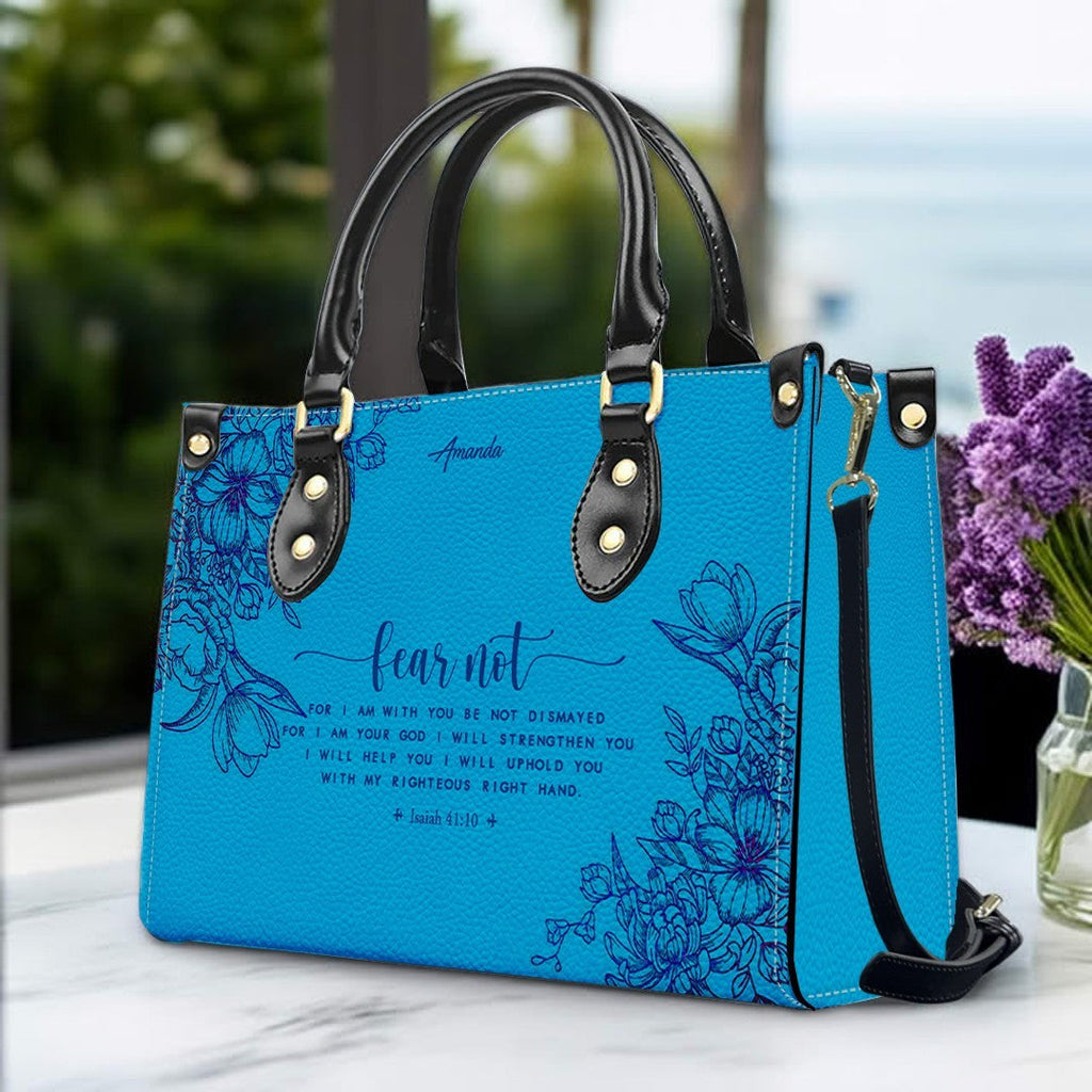 Personalized Bible Verse Leather Handbag