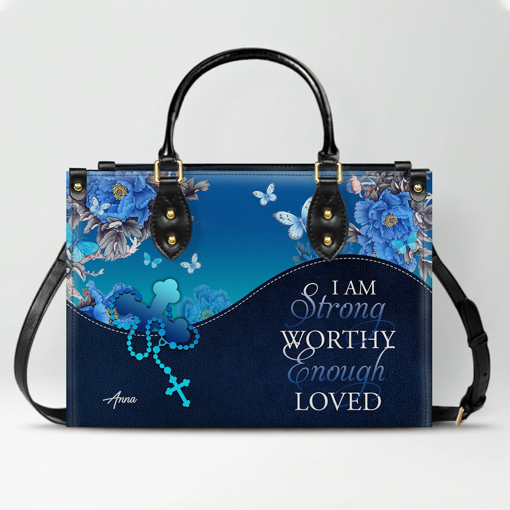 Personalized Christian Faith Leather Handbag