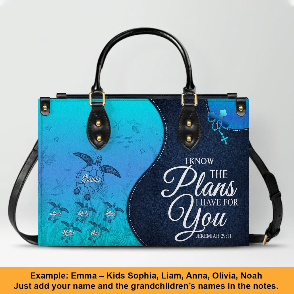 Personalized Christian Leather Grandma Handbag
