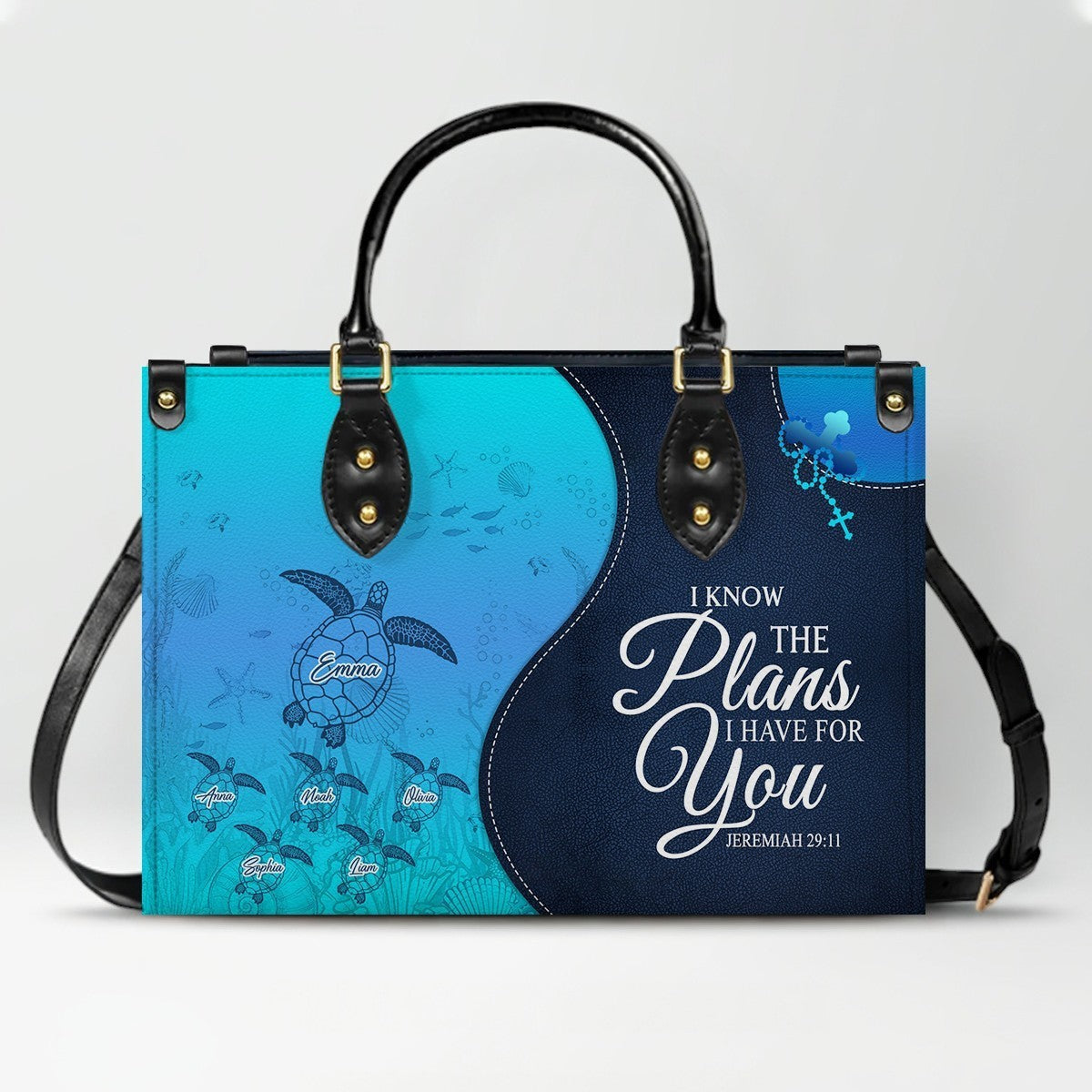 Personalized Christian Leather Grandma Handbag