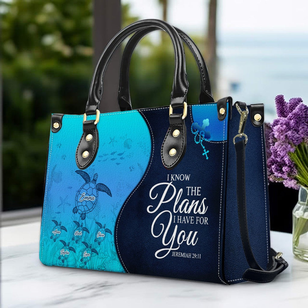 Personalized Christian Leather Grandma Handbag