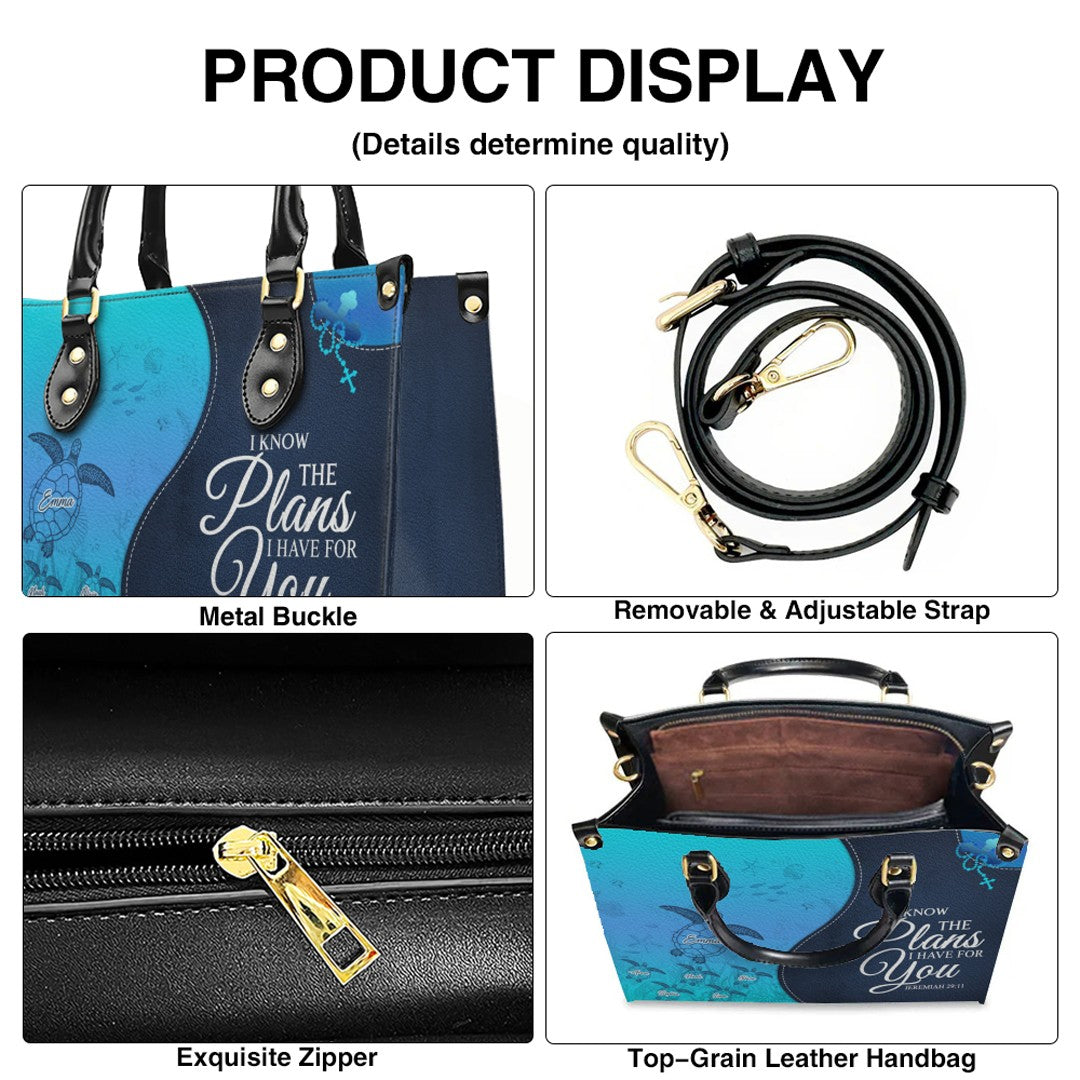Personalized Christian Leather Grandma Handbag