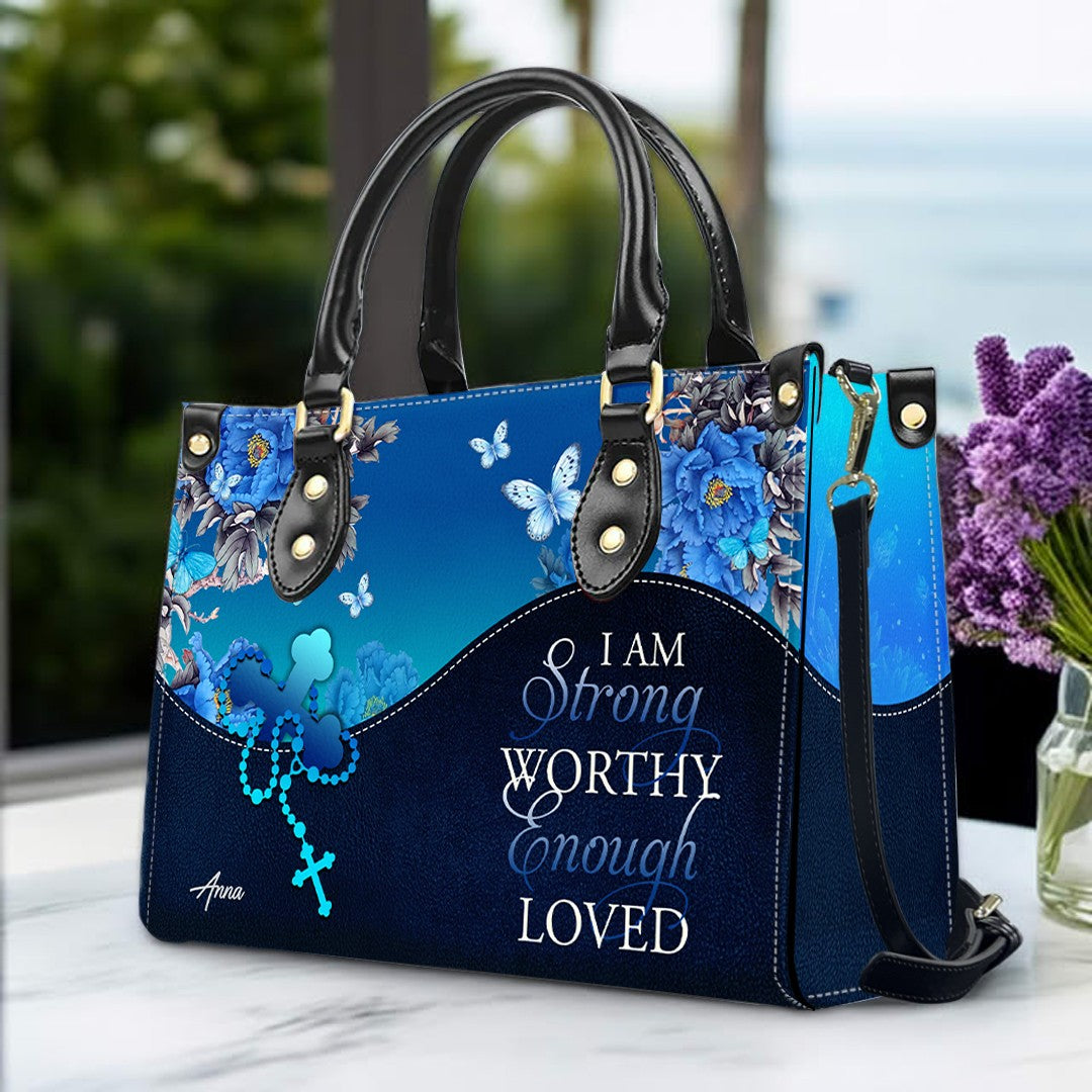 Personalized Christian Faith Leather Handbag
