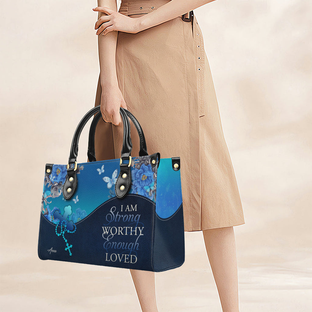 Personalized Christian Faith Leather Handbag