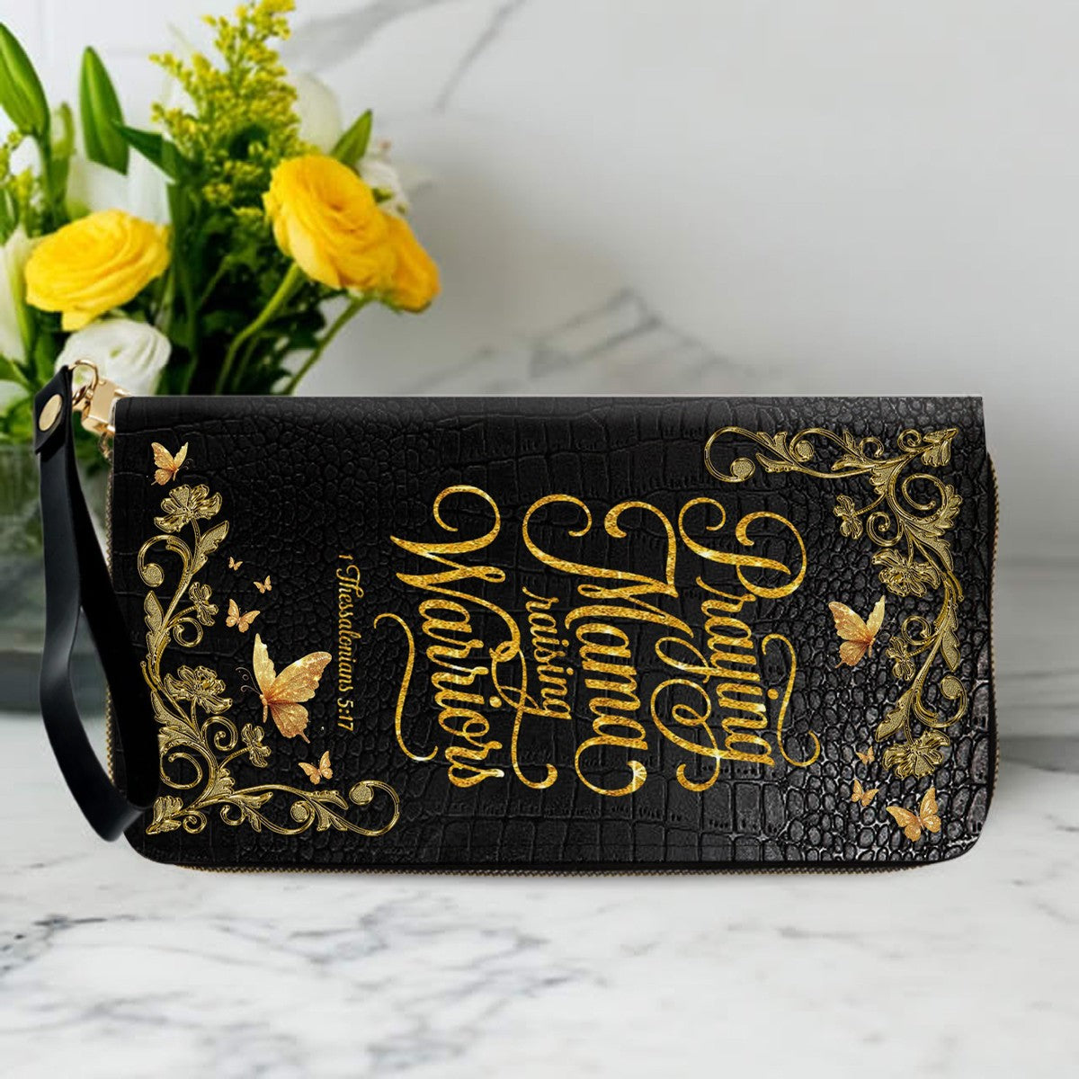 Personalized Christian Leather Handbag Set