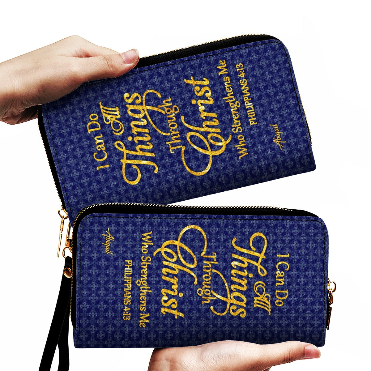 Personalized Philippians 4:13 Leather Handbag