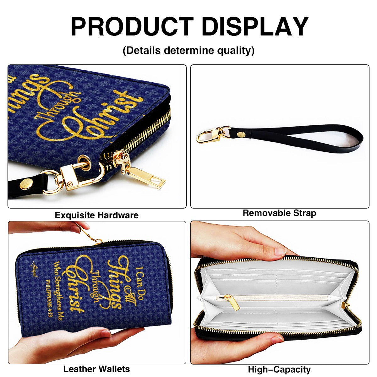 Personalized Christian Leather Tote Bag
