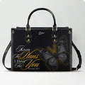 Personalized Bible Verse Butterfly Leather Tote