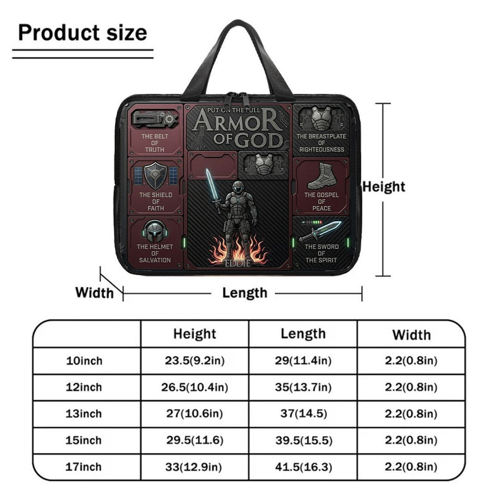 Personalized Armor of God Laptop Sleeve