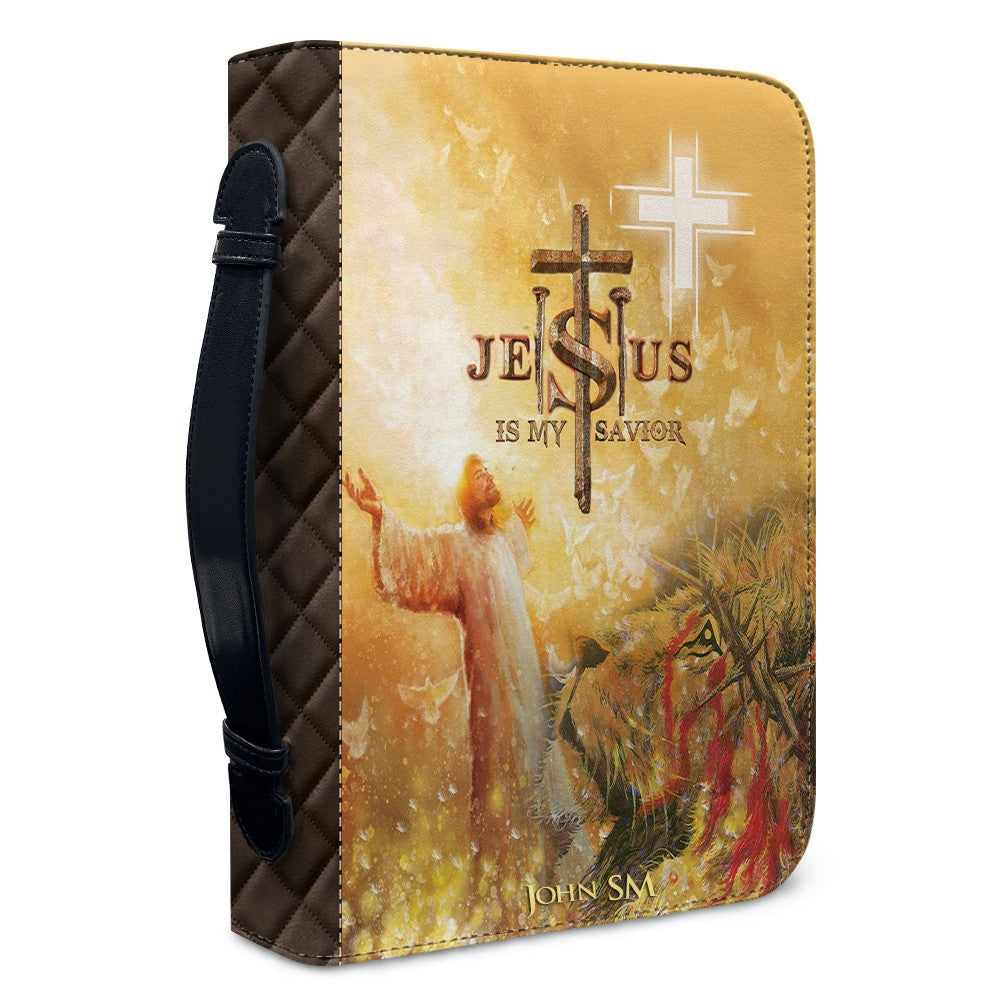 Personalized Jesus Is My Savior Lion Bible Cover