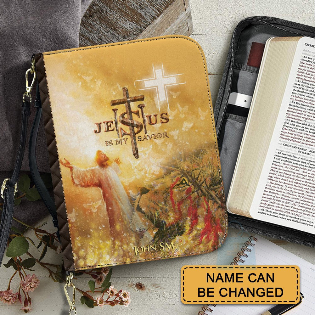 Personalized Jesus Is My Savior Lion Bible Cover
