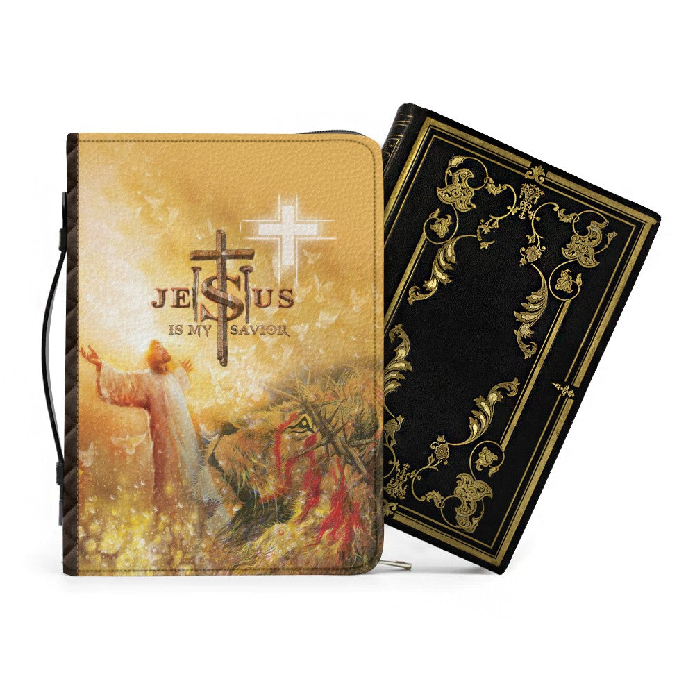 Personalized Jesus Is My Savior Lion Bible Cover