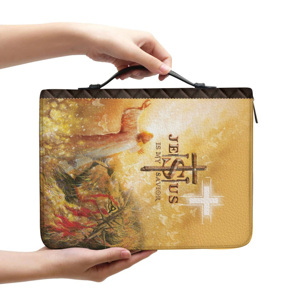 Personalized Jesus Is My Savior Lion Bible Cover