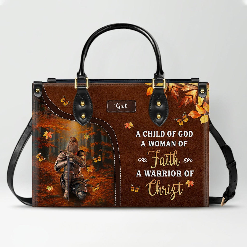 Woman of Faith Warrior of Christ Leather Handbag