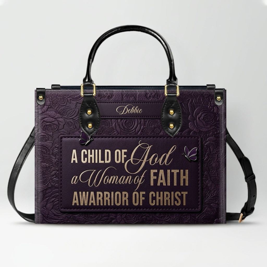 Personalized Child of God Leather Handbag
