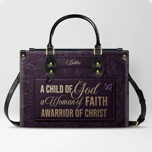 Personalized Child of God Leather Handbag