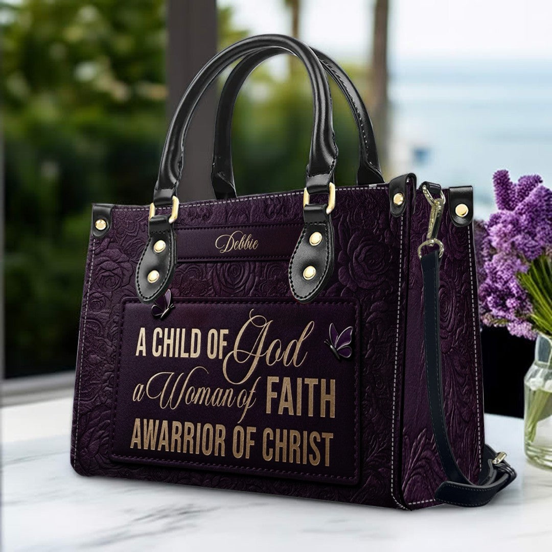 Personalized Child of God Leather Handbag