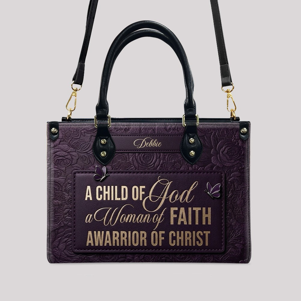Personalized Child of God Leather Handbag
