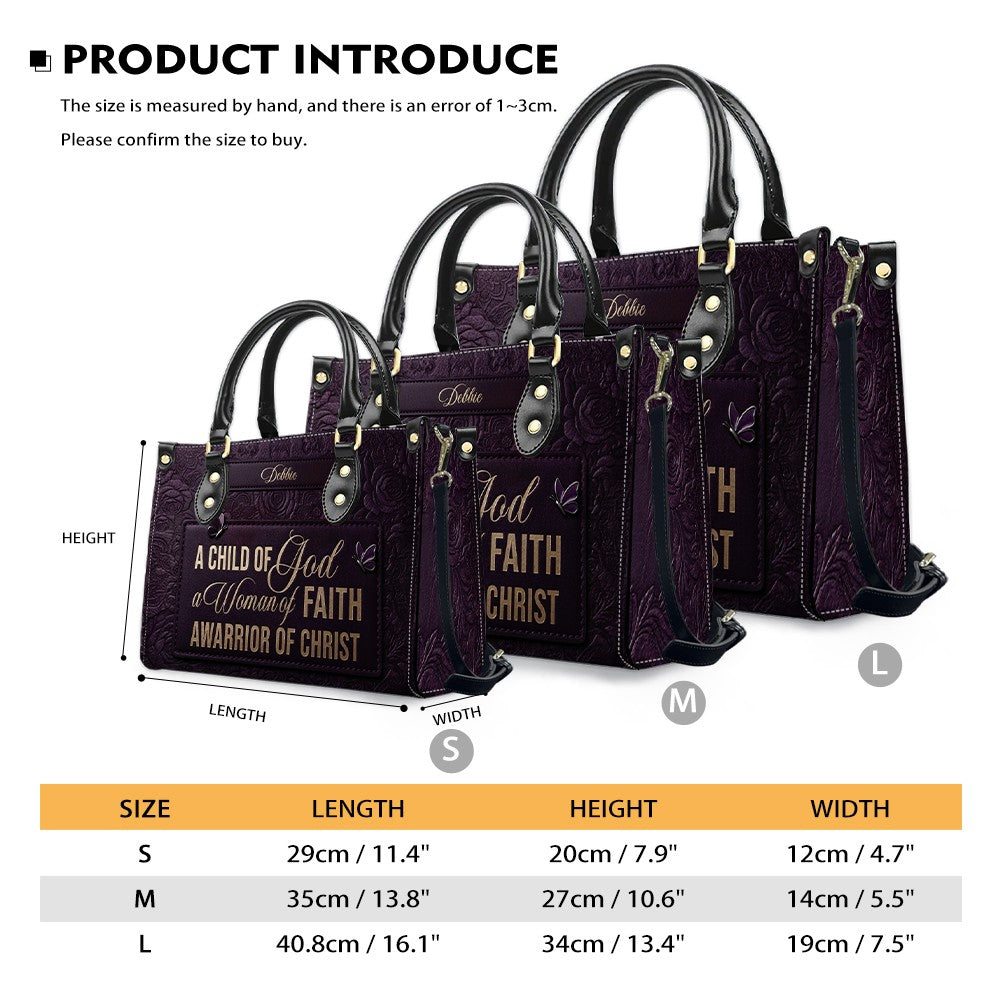 Personalized Child of God Leather Handbag