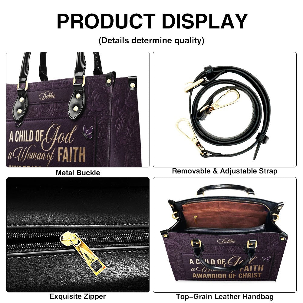 Personalized Child of God Leather Handbag