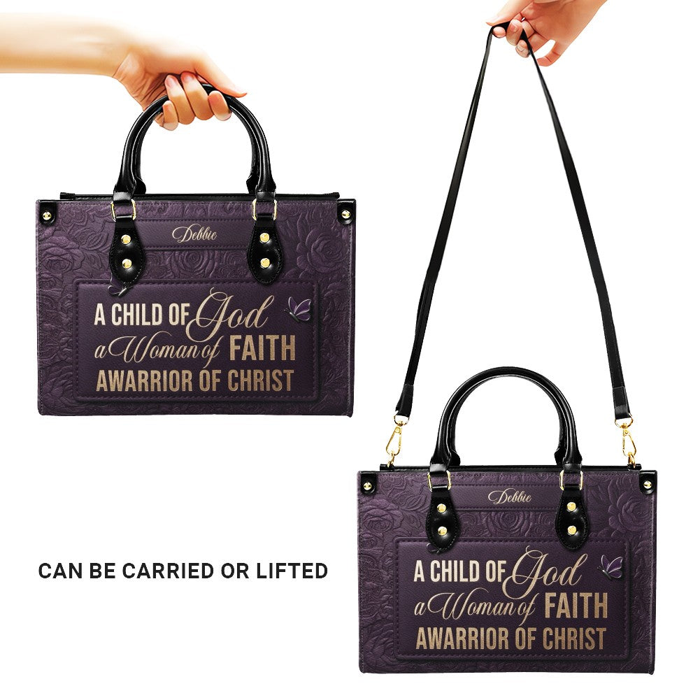 Personalized Child of God Leather Handbag