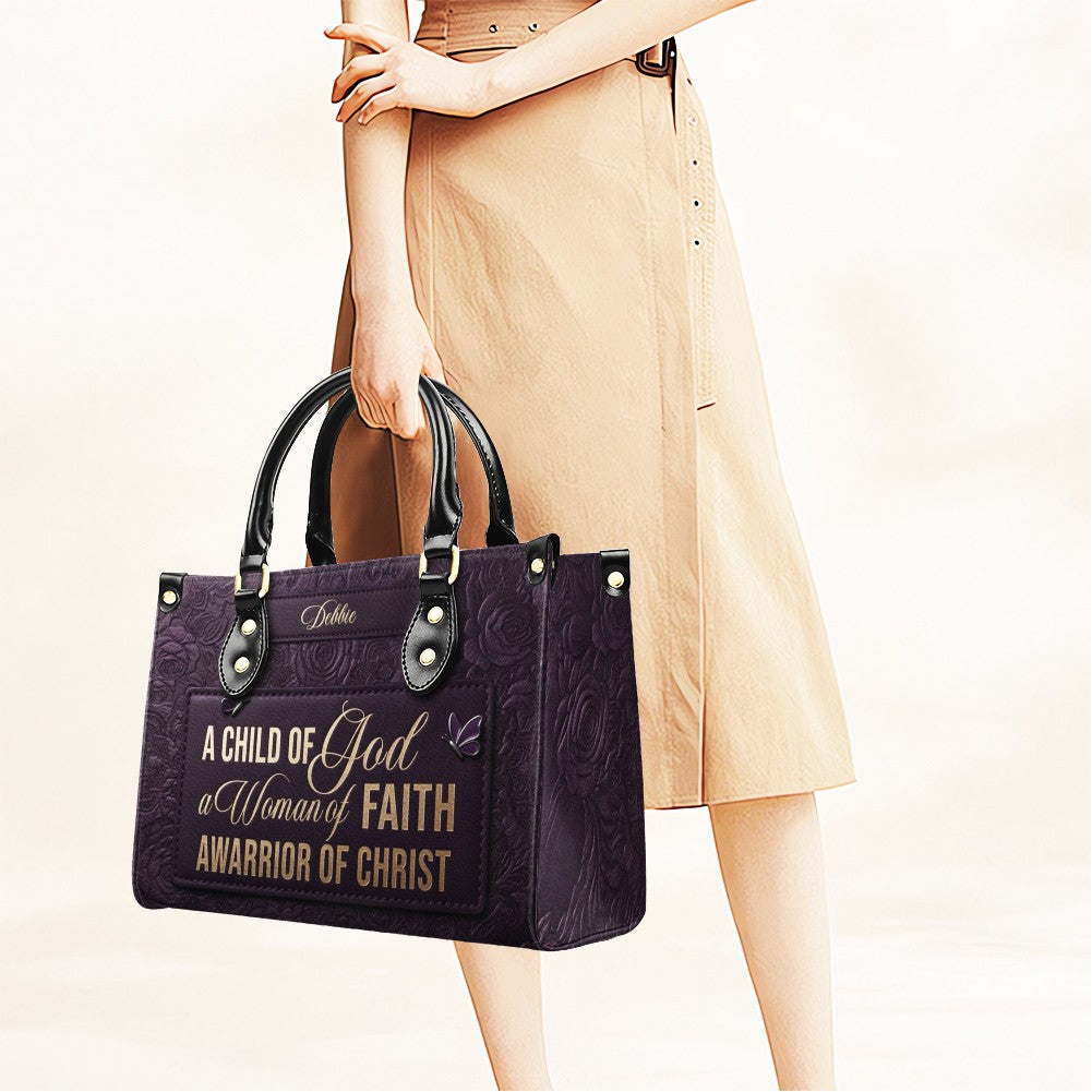Personalized Child of God Leather Handbag