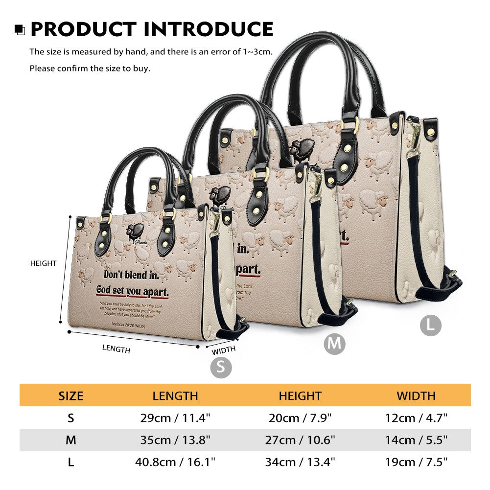 God Set You Apart Personalized Leather Tote Bag