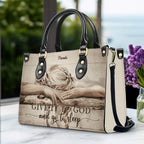 Personalized Give It to God Faith Leather Handbag