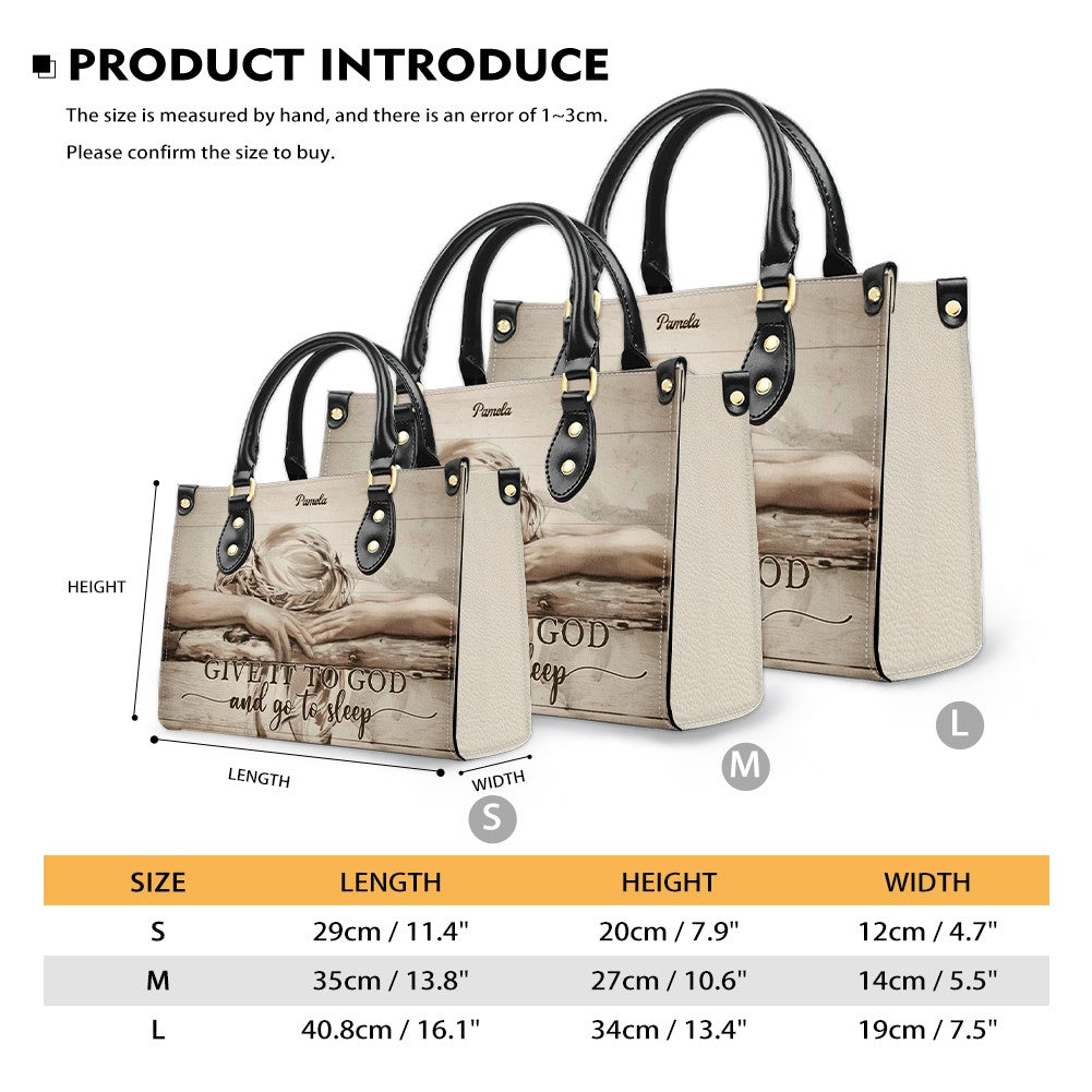 Personalized Give It to God Faith Leather Handbag
