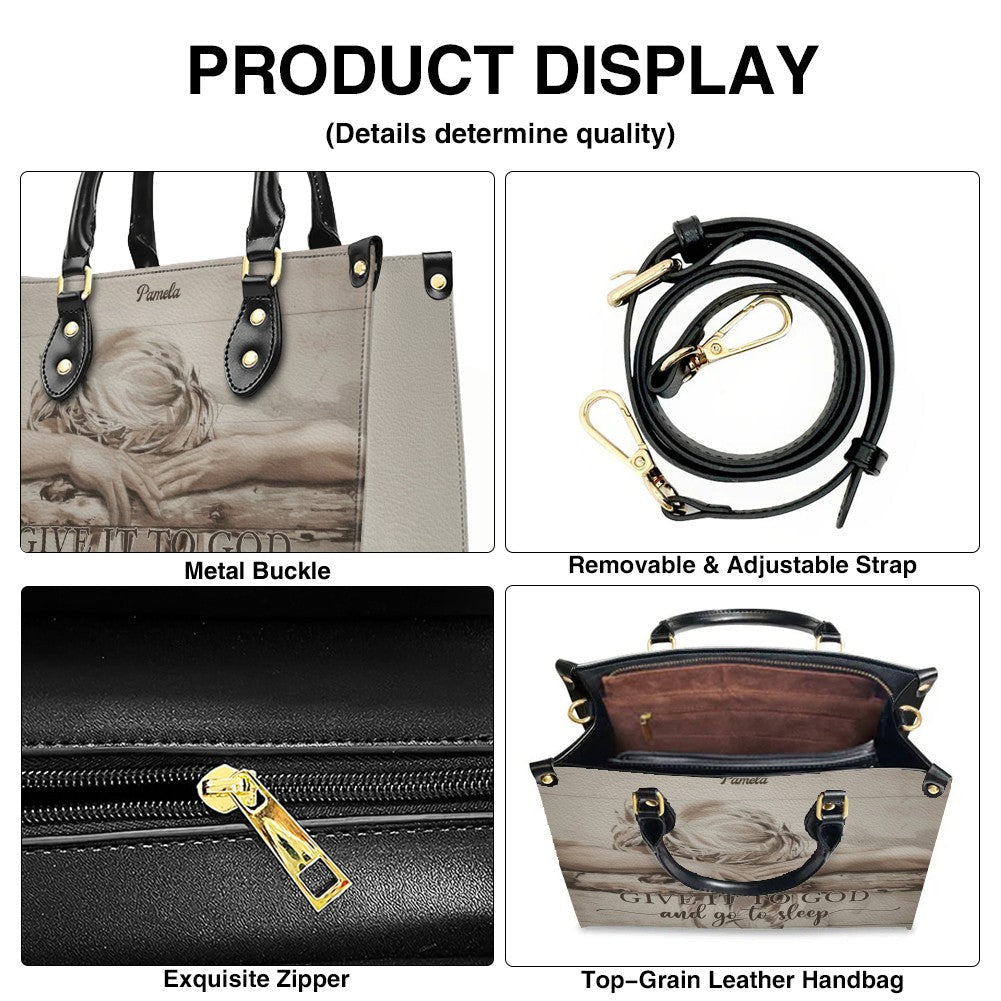Personalized Give It to God Faith Leather Handbag