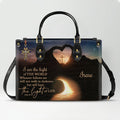 Personalized Light of the World Leather Handbag