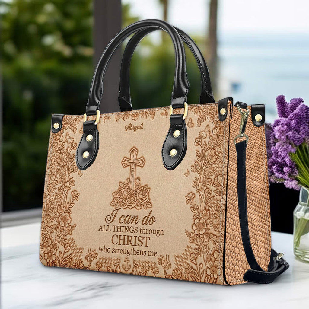 Personalized Christian Leather Handbag