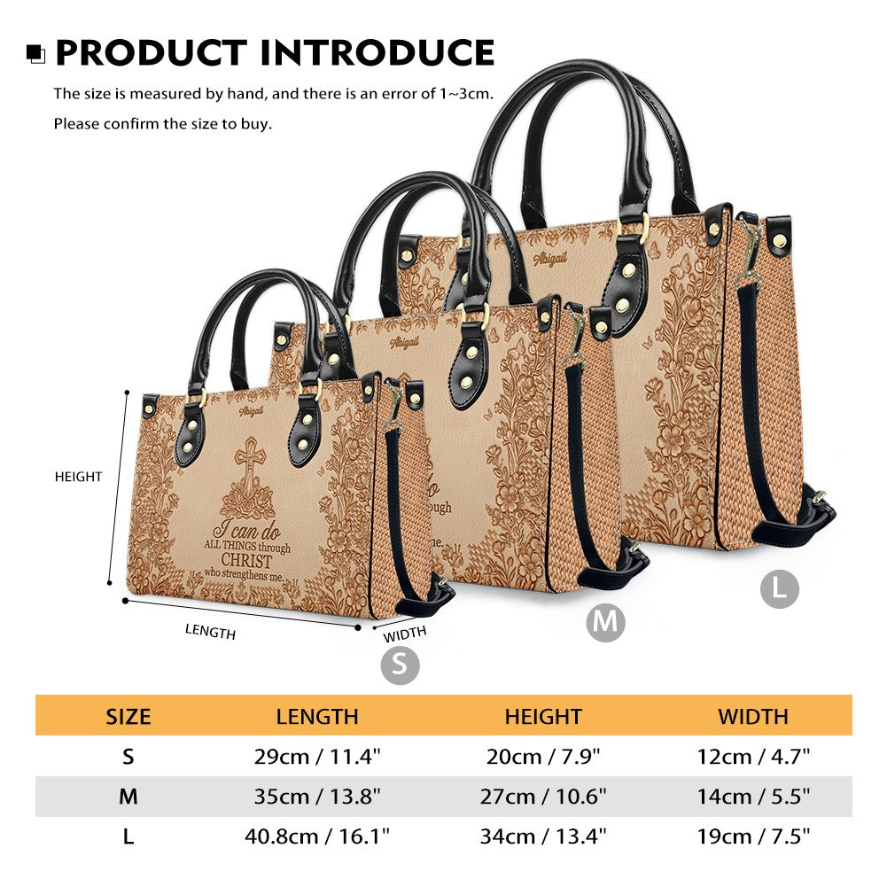 Personalized Christian Leather Handbag