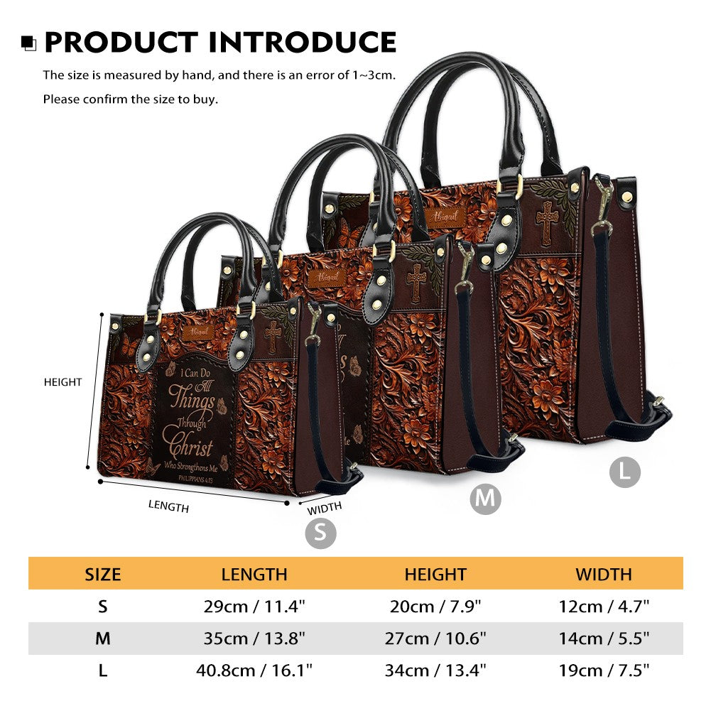 Personalized Scripture Leather Handbag