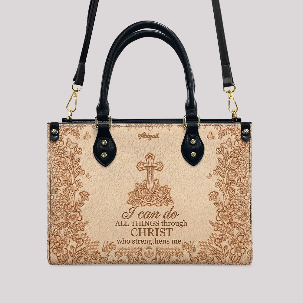 Personalized Christian Leather Handbag