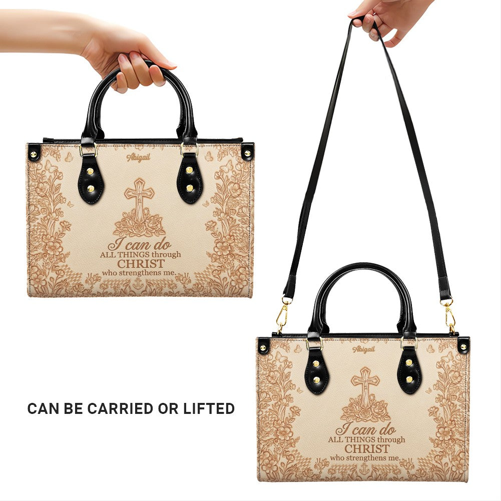 Personalized Christian Leather Handbag