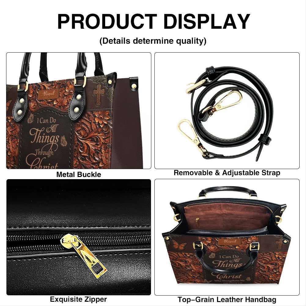 Personalized Scripture Leather Handbag