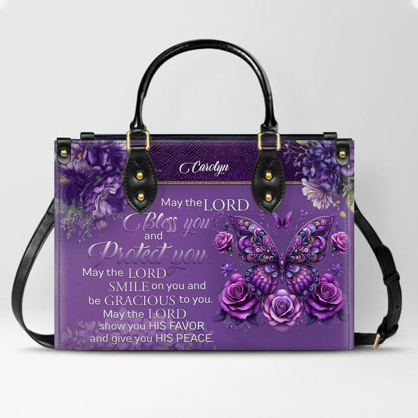 Custom Engraved Christian Leather Handbag