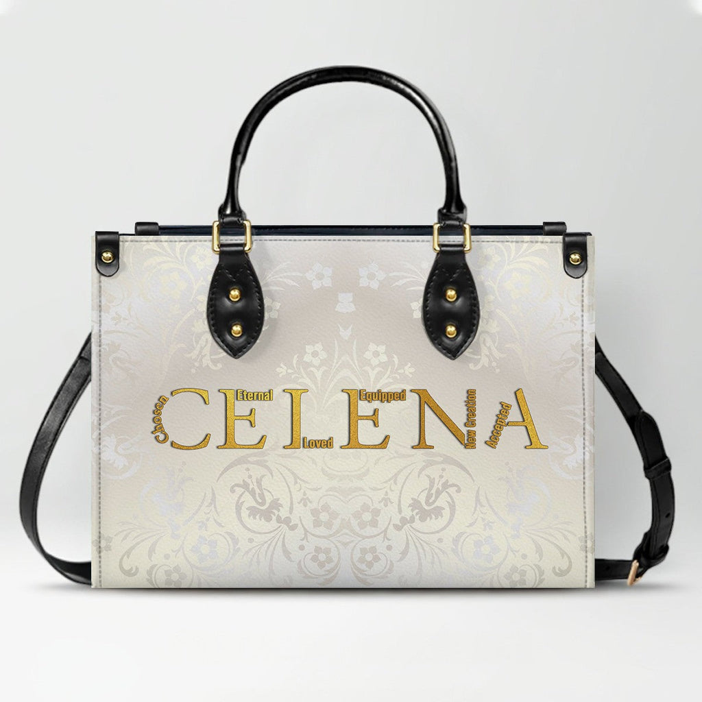 Personalized Bible Verse Leather Handbag
