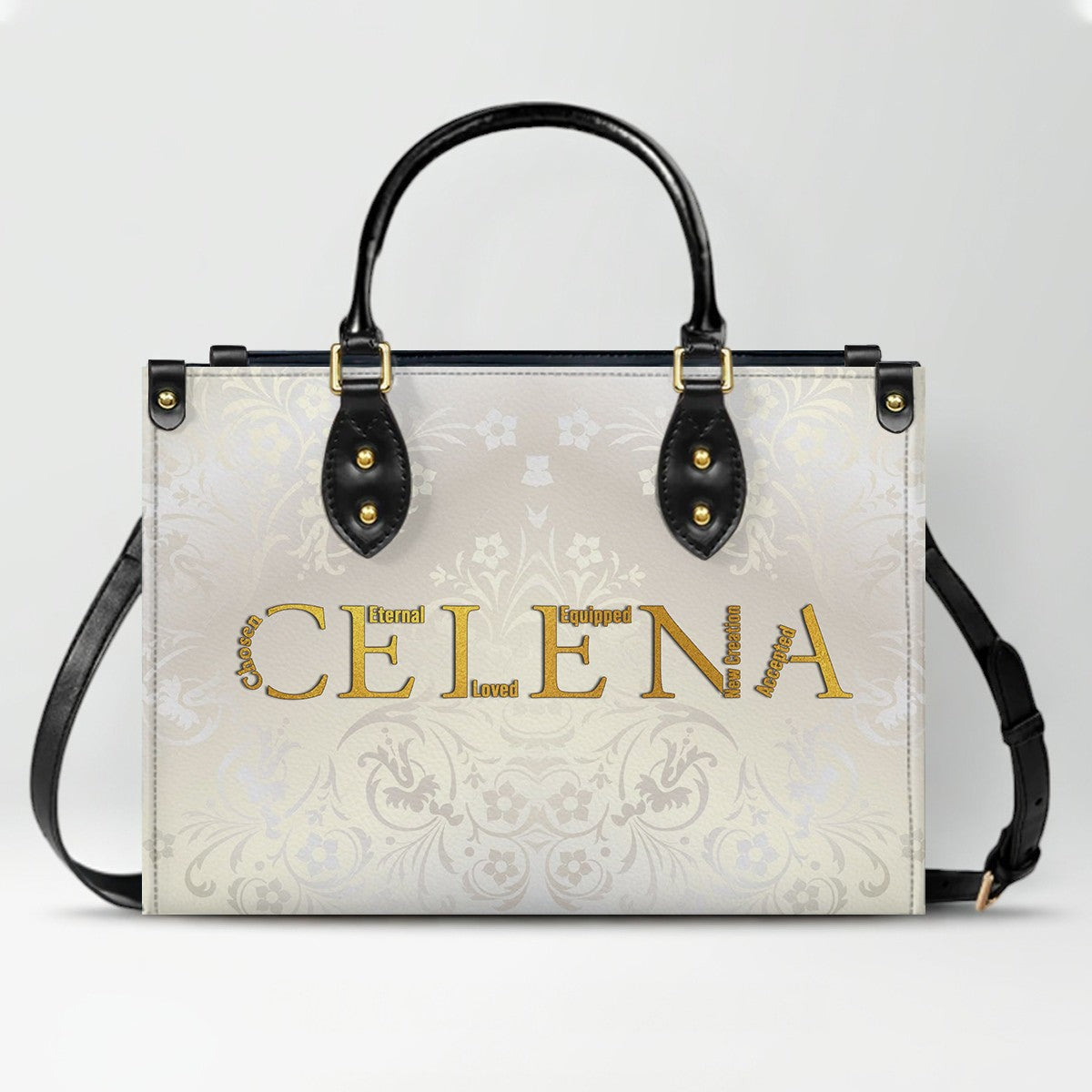 Personalized Bible Verse Leather Handbag