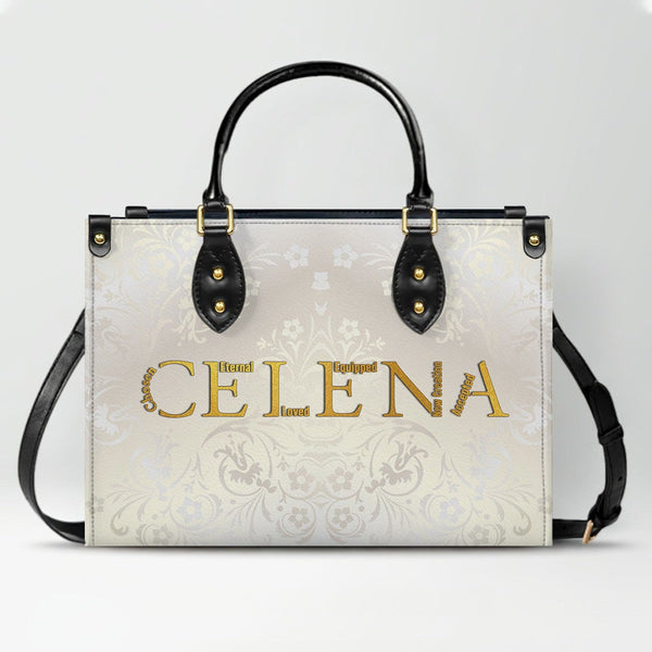 Personalized Bible Verse Leather Handbag