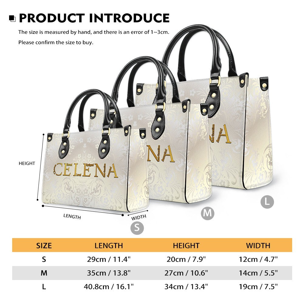 Personalized Bible Verse Leather Handbag
