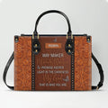Way Maker Miracle Worker Custom Leather Tote Bag