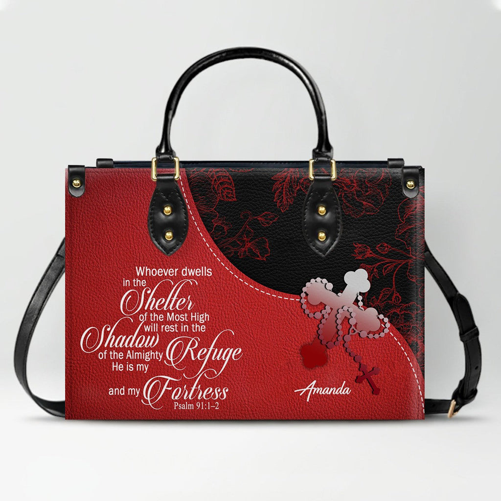 Personalized Christian Bible Verse Leather Tote