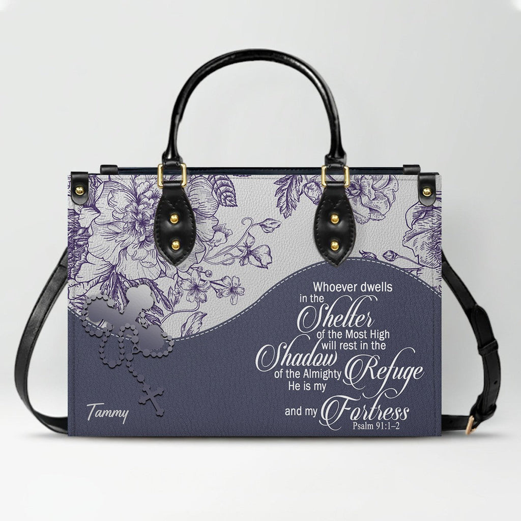Personalized Christian Bible Verse Leather Tote