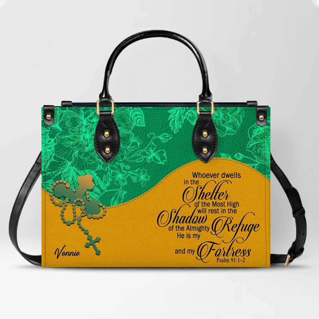 Personalized Christian Bible Verse Leather Tote