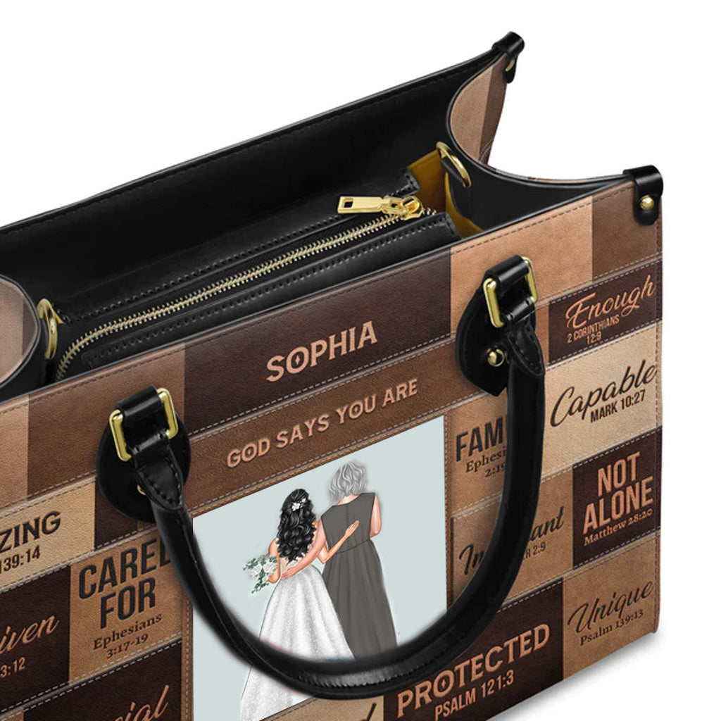 Personalized Christian Art Leather Handbag