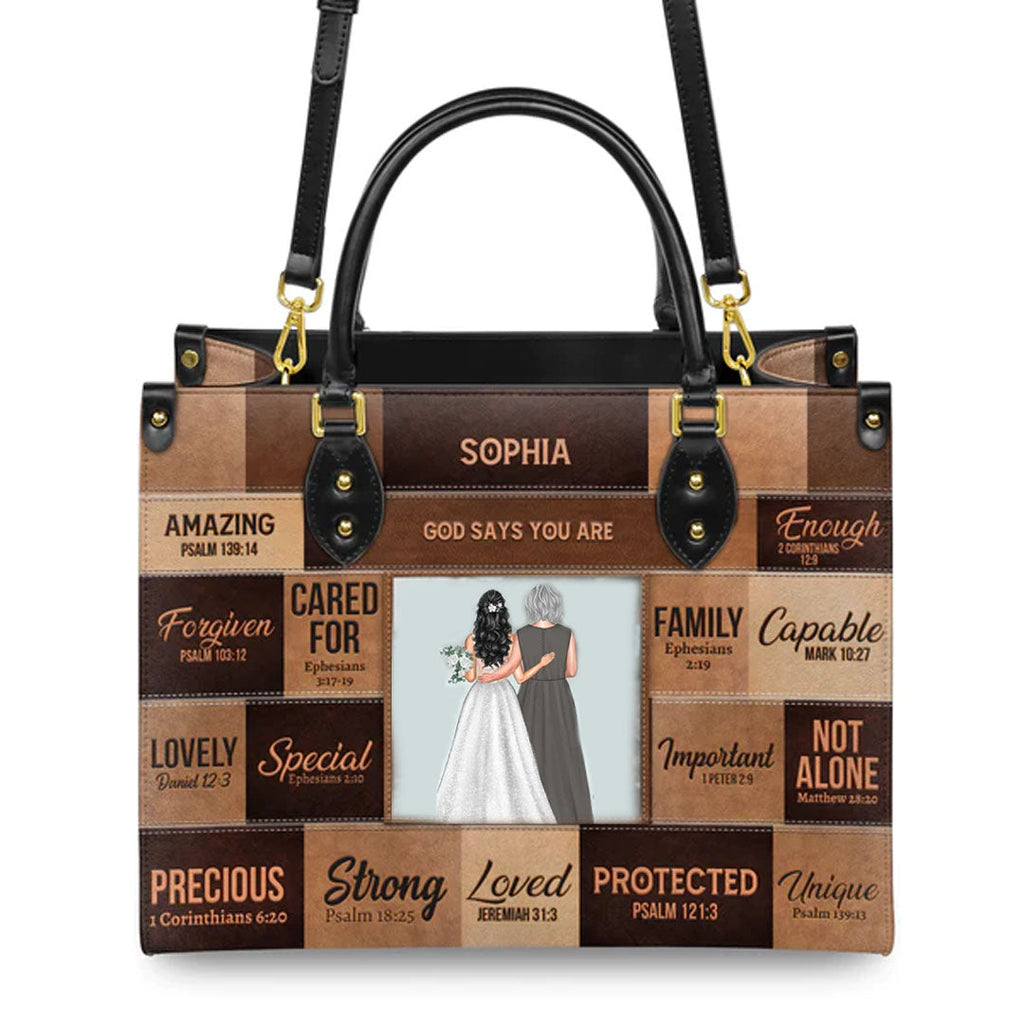 Personalized Christian Art Leather Handbag
